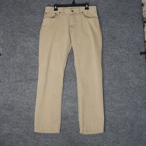 Polo Ralph Lauren 650 Straight Pants Mens 33 Tan Khaki Chino Cotton Preppy